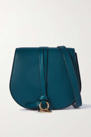 Chloé + Alphabet Textured-Leather Shoulder Bag