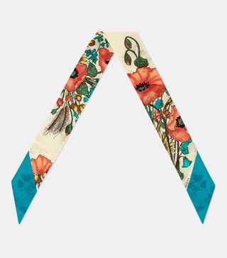 Gucci + Neck Bow with Poppy Print