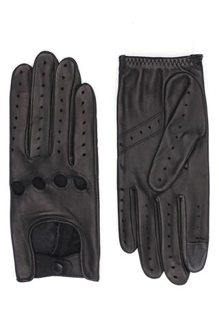 Agnelle + Lambskin Leather Driving Gloves