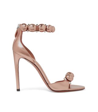 Alaïa + Studded Metallic Leather Sandals