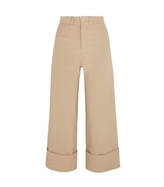 Sea + Cropped Stretch-Canvas Wide-Leg Pants