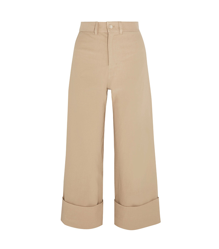 Sea + Cropped Stretch-Canvas Wide-Leg Pants