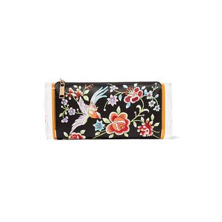 Edie Parker + Soft Lara Embroidered Satin and Acrylic Box Clutch