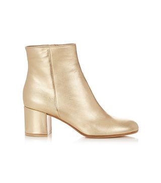 Gianvito Rossi + Margaux Block-Heel Leather Ankle Boots