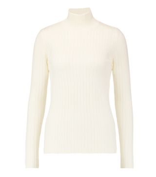 Carven + Ribbed Merino Wool-Blend Turtleneck Sweater