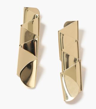 Topshop + Metal Fold Drop Earrings