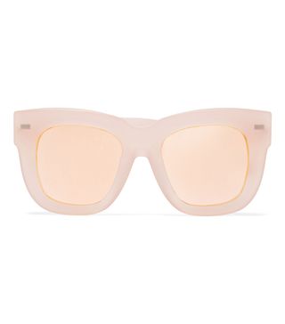 Acne Studios + Library Square-Frame Matte-Acetate Mirrored Sunglasses
