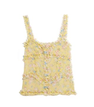 Attico + Ana Ruffled Floral-Print Camisole