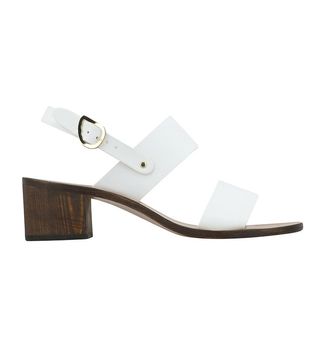 Ancient Greek Sandals + Lefki Block Sandals in White