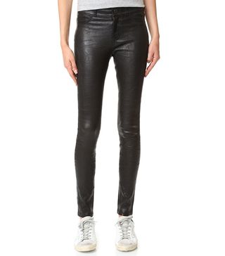 Paige + Hoxton Stretch Leather Pants