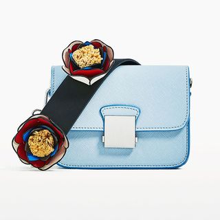 Zara + Crossbody Floral Strap Bag