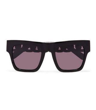 Stella McCartney + Oversized Square-Frame Acetate and Gold-Tone Sunglasses