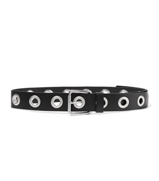 Rockins + Eyelet-Embellished Leather Belt