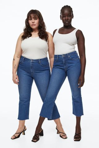 H&M + Flared High Cropped Jeans