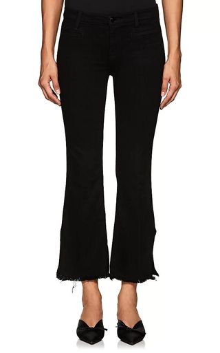 J Brand + Mid-Rise Crop Flare Jeans