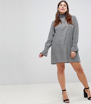 AX Paris + Gingham High Neck Dress