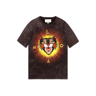 Gucci + Embroidered Cotton T-Shirt