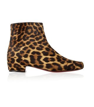 Christian Louboutin + Tounoir Leopard-Print Calf Hair Ankle Boots