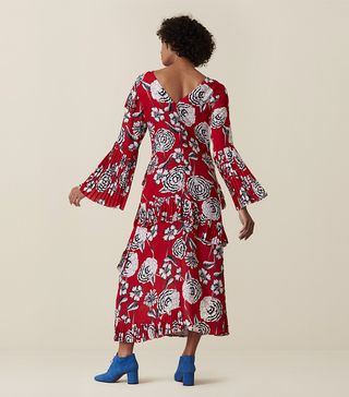 Finery + Lotus Pleated Peonies Printed Dress
