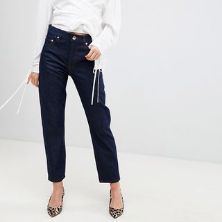 ASOS + Florence Authentic Straight Leg Jeans in Clean Indigo