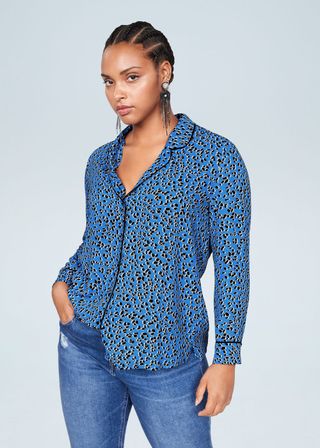 Mango + Leopard Print Shirt