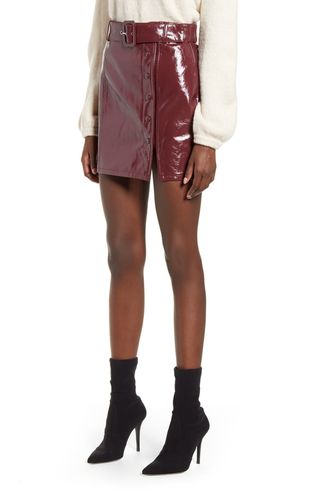 J.O.A. + Faux Leather Miniskirt