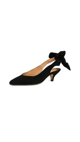 Ganni + Sabine Bow Slingback Pumps