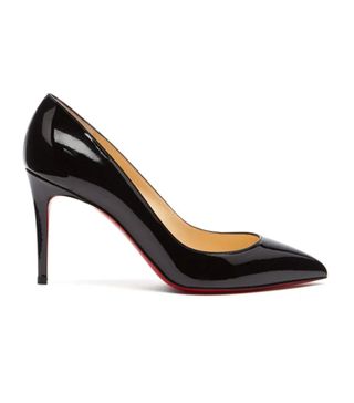 Christian Louboutin + Pigalle 85 Patent-Leather Pumps