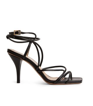 Arket + High-Heel Leather Strap Sandal