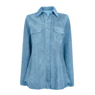 Zut London + Pastel Blue Suede Shirt