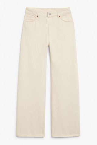 Monki + Yoko Off-White Jeans