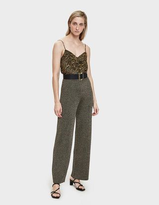 Nanushka + Fumo Pants in Black Mélange