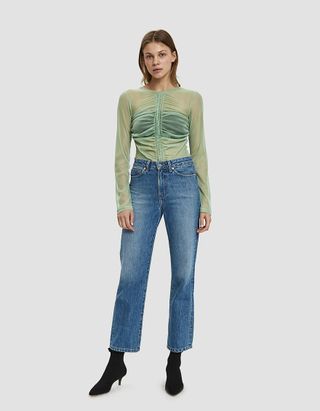 NEED + NEED Freya Long Sleeve Mesh Tee in Green