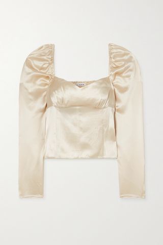 Reformation + Roe Satin Blouse