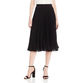 Calvin Klein + Long Pleated Skirt