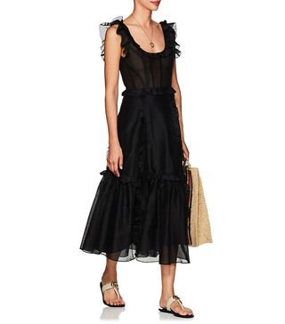 Ulla Johnson + Brigitte Cotton-Silk Corset Maxi Dress