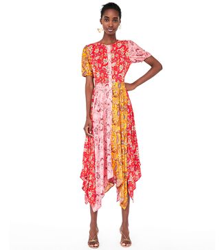 Zara + Long Patchwork Dress