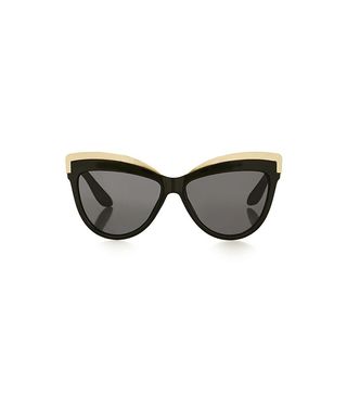 Topshop + Sheldon Black Metal Detail Cateye Sunglasses