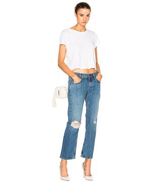 Rag 
Bone/Jean + X Boyfriend Embroidered