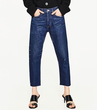 Zara + Low-Rise Boyfit Jeans