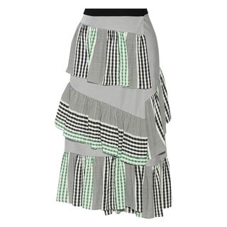 Maje + Ruffled Gauze-Trimmed Skirt