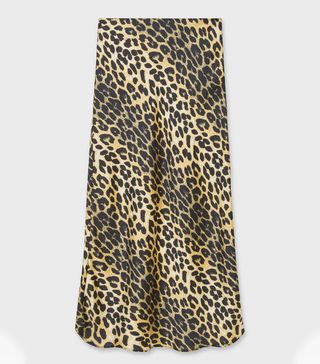 Miss Selfridge + Brown Leopard Bias Slip Skirt