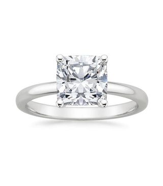 Brilliant Earth + 2mm Comfort Fit Ring With 1.2 Carat Cushion Diamond