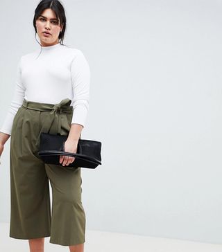 Asos Curve + Mix & Match Culotte With Tie Waist