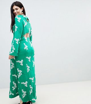 ASOS Curve + Maxi Tea Dress With Open Back