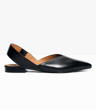 & Other Stories + Sling-Back Leather Flat