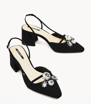 Zara + Gem Slingback High Heel Shoes