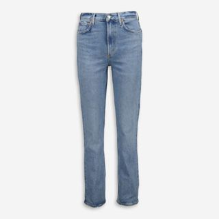 Agolde + Blue Stovepipe Straight Jeans