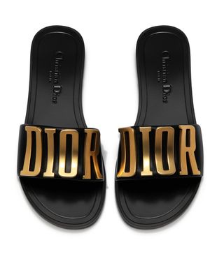 Dior + Mule With Gold-Tone Metallic Dior