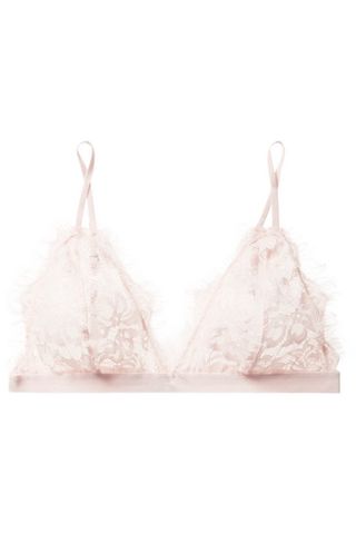 Anine Bing + Stretch-Lace Soft-Cup Triangle Bra